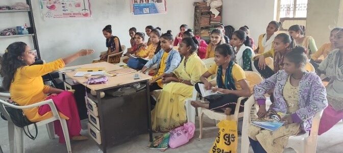 A step towards financial independence for young girls in rural Gujarat- Beauty Assistant Course